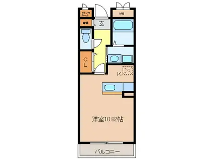 ジュネス(1K/1階)の間取り写真