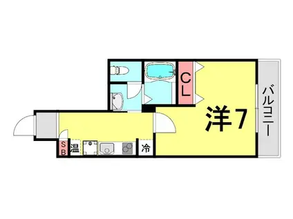 ラフォンテ春日野(1K/3階)の間取り写真