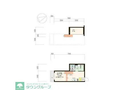 ESTUDIO 南脇(ワンルーム/2階)の間取り写真
