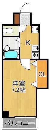 アクス敷島21(1K/1階)の間取り写真