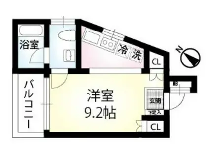 REPETTO上大岡(1K/3階)の間取り写真