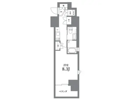 コンシェリア駒込アネックス(1K/7階)の間取り写真