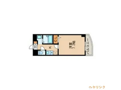 H. B SHIMIZU(1K/4階)の間取り写真