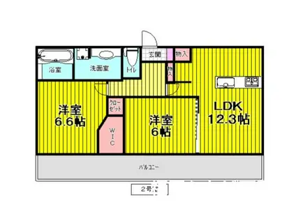 グランエスコート(2LDK/2階)の間取り写真