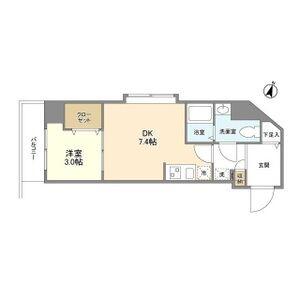 アルファコート西川口22(1DK/6階)の間取り写真