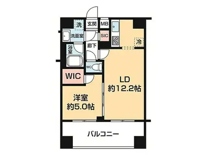 セジョリ上石神井(1LDK/6階)の間取り写真