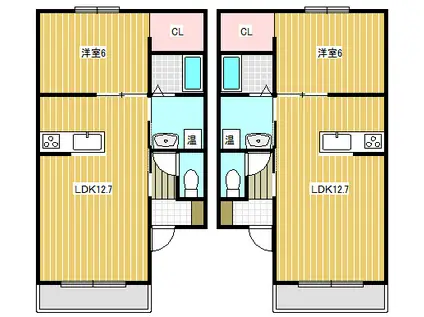 PIATTOIII(1LDK/1階)の間取り写真