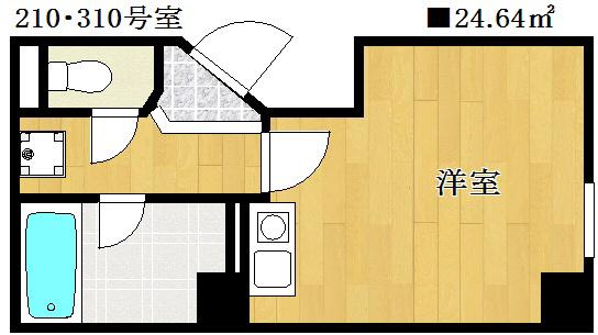 シンエイ第8東船橋マンション(ワンルーム/2階)の間取り写真