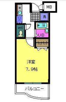 セゾンコート春木(1K/3階)の間取り写真