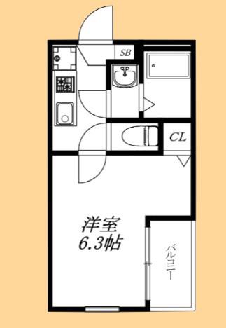 ルレーブ成増(1K/1階)の間取り写真