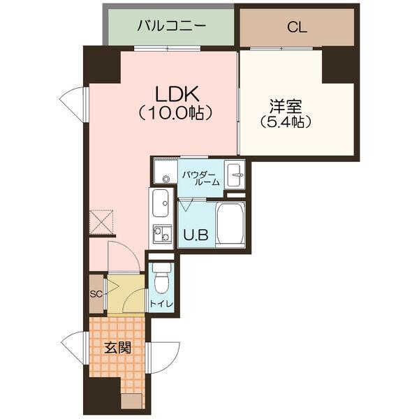 ミリオレビータ金山(1LDK/9階)の間取り写真