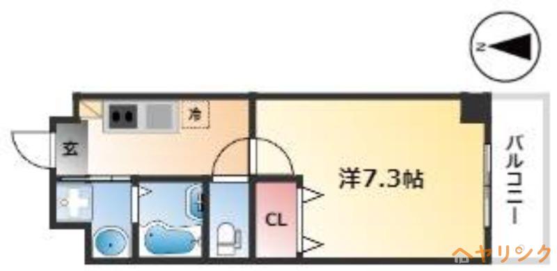 サウス VALLEY浅間(1K/4階)の間取り写真