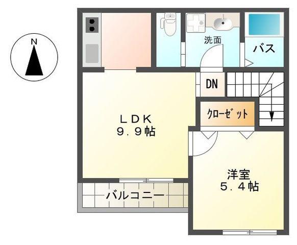 サン・ミロー(1LDK/2階)の間取り写真