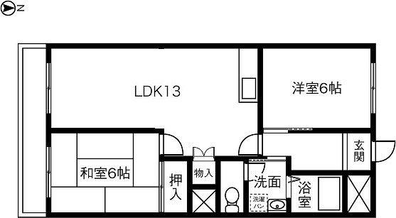 グラン・エスポワール(2LDK/3階)の間取り写真