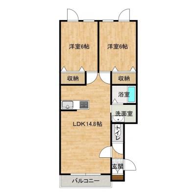 ROLESIUM(1LDK/2階)の間取り写真