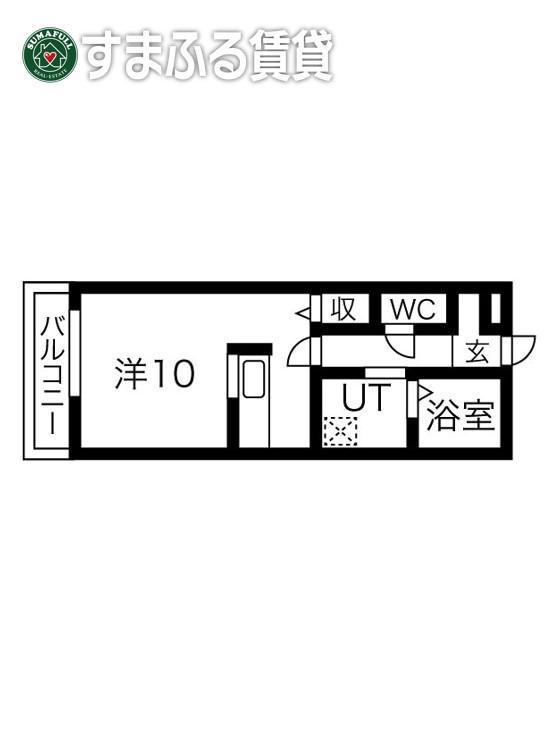 SUN RIVER UNO(ワンルーム/2階)の間取り写真