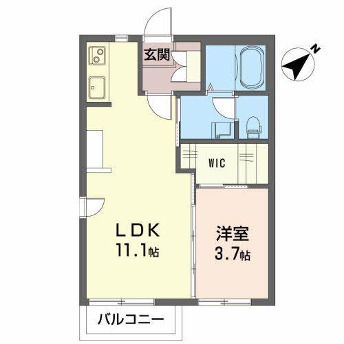 ラ・プリマベーラ(1LDK/2階)の間取り写真