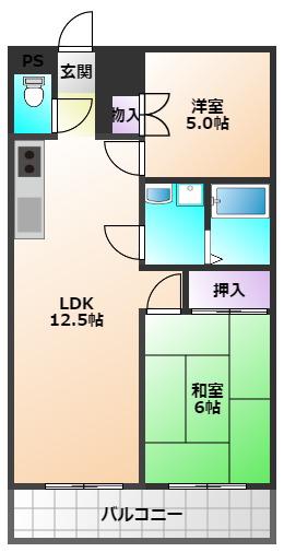 ピアレックスホンダ(2LDK/2階)の間取り写真