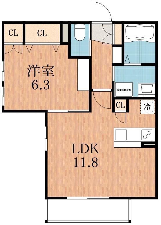 地下鉄千日前線 北巽駅 徒歩5分 3階建 築10年(1LDK/3階)の間取り写真
