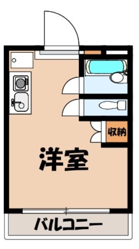 グランコート伊勢崎(ワンルーム/3階)の間取り写真