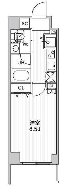 ステージファースト浅草橋IV(1K/5階)の間取り写真