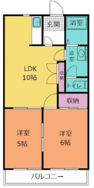 キリマンジャロ大坂(2LDK/2階)の間取り写真
