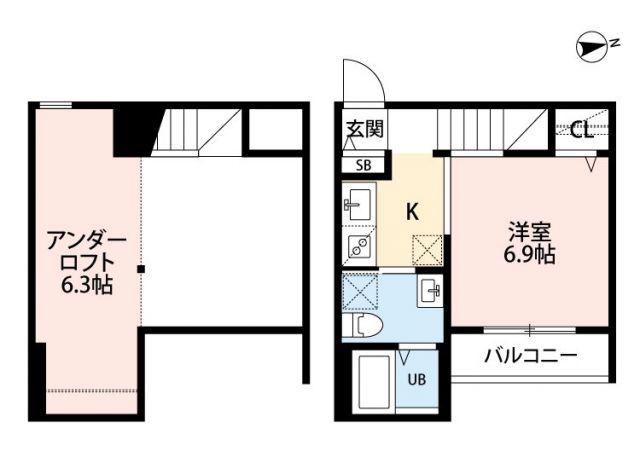 MOCOS(ワンルーム/1階)の間取り写真