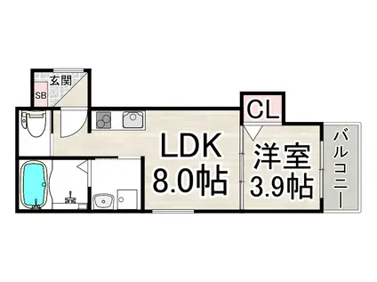 F ASECIA SOMNUS(1LDK/3階)の間取り写真