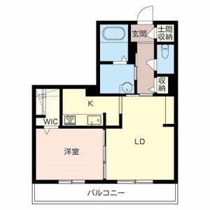 メゾピアノ(1LDK/2階)の間取り写真