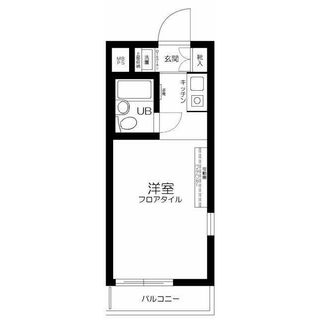 トップ二子玉川第3(ワンルーム/3階)の間取り写真