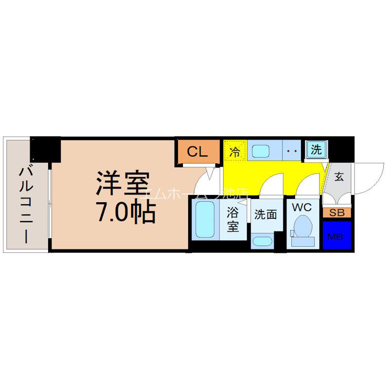 エスプレイス名古屋神宮前(1K/6階)の間取り写真