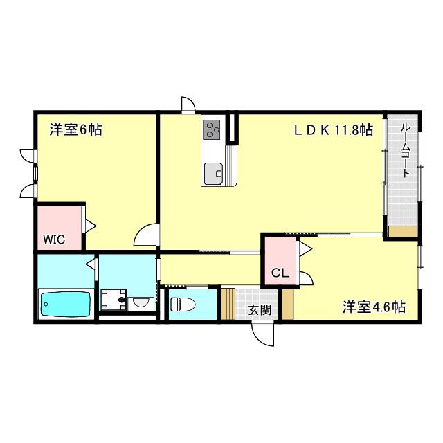 山陽電鉄網干線 西飾磨駅 徒歩12分 2階建 新築(2LDK/1階)の間取り写真