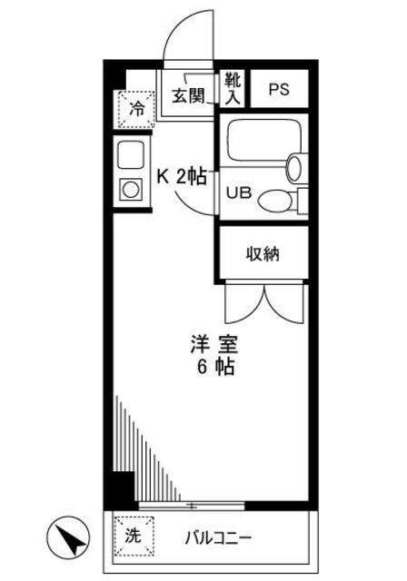 アーバニティー田端(1K/3階)の間取り写真
