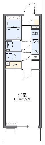 レオネクストみやび大宮(1K/1階)の間取り写真