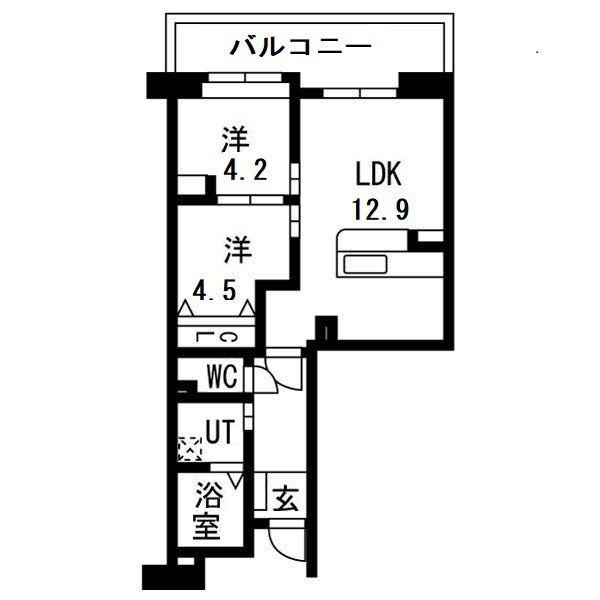 アクティ目黒駅前1棟(2LDK/8階)の間取り写真