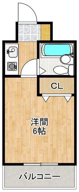 ダイニチ館Fー17(1K/4階)の間取り写真