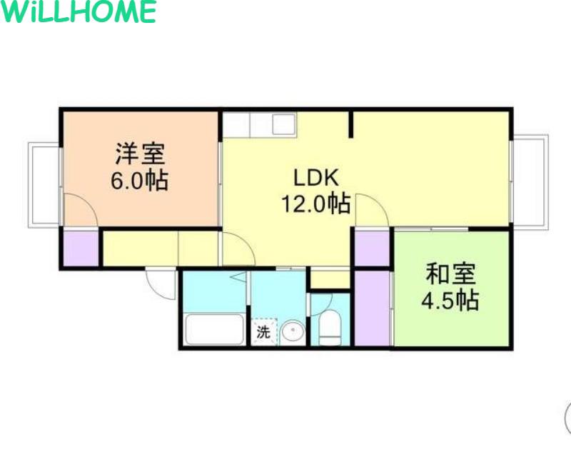 パル三葛(3DK/1階)の間取り写真