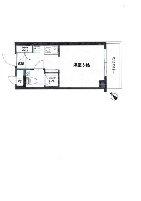 小柳ビル(ワンルーム/1階)の間取り写真