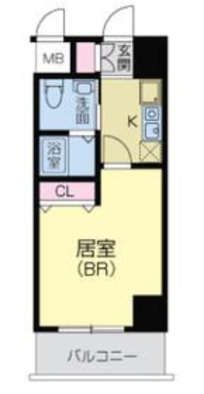 CASSIA天王寺東旧フェニックスレジデ(1K/7階)の間取り写真