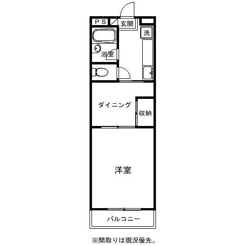 アートプラザ清武(1DK/3階)の間取り写真