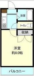 モトヤシキ西(1K/1階)の間取り写真