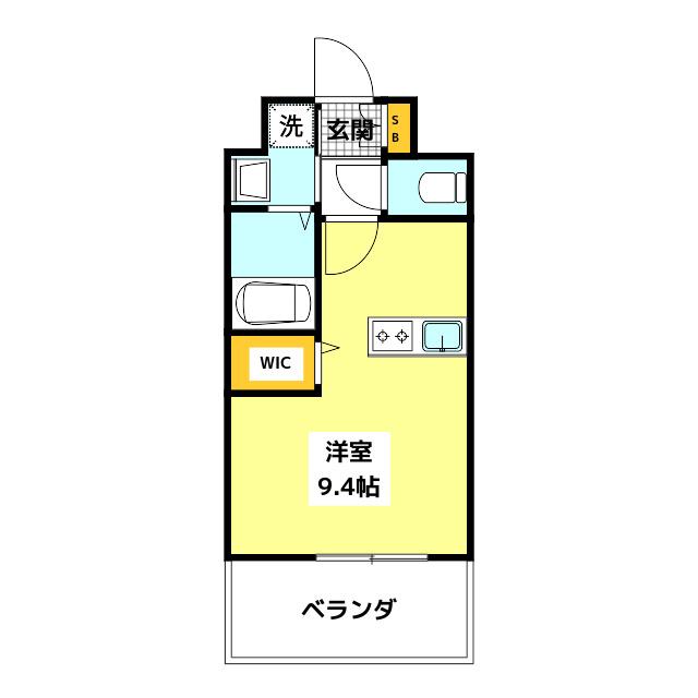 エンクレスト博多駅南GRACE(ワンルーム/7階)の間取り写真