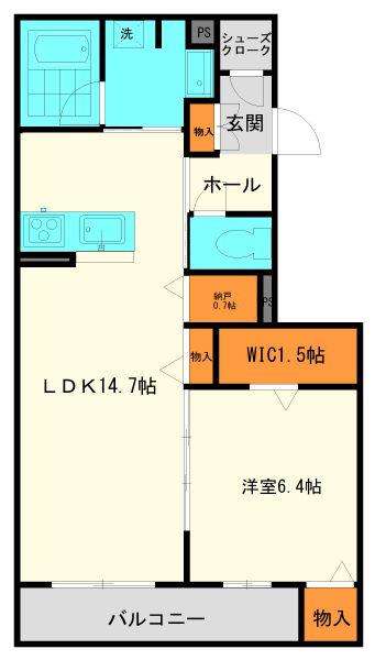 BLOOM STAGE(1LDK/2階)の間取り写真