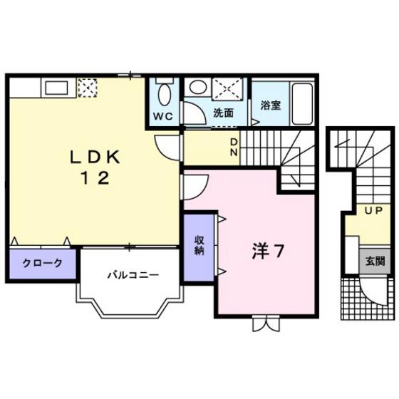 デスパシオ(1LDK/2階)の間取り写真