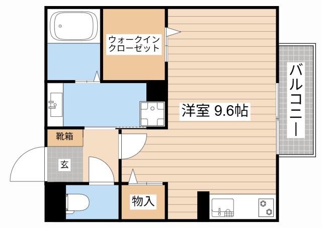 シャルマントリシティIII(ワンルーム/2階)の間取り写真