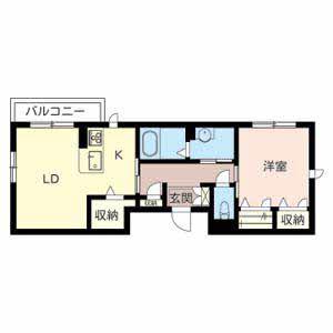 メゾンヴァンクール(1LDK/3階)の間取り写真