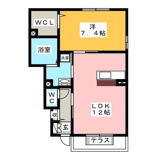 アネシス(1LDK/1階)の間取り写真