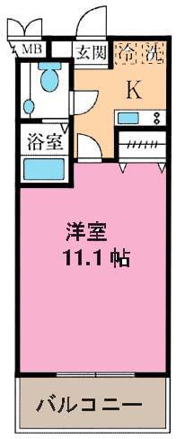 クリン・ハウス二俣川(1K/3階)の間取り写真