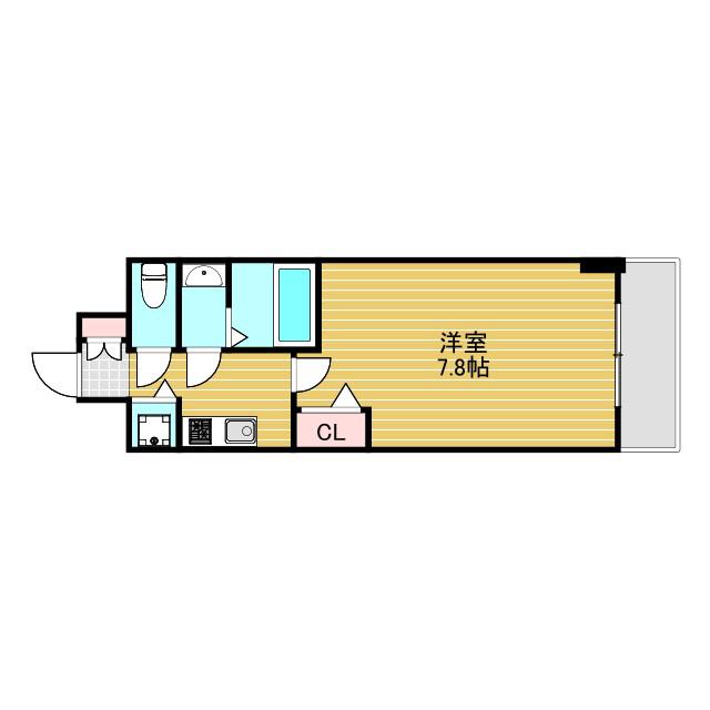 THE RESIDENCE H(1K/8階)の間取り写真