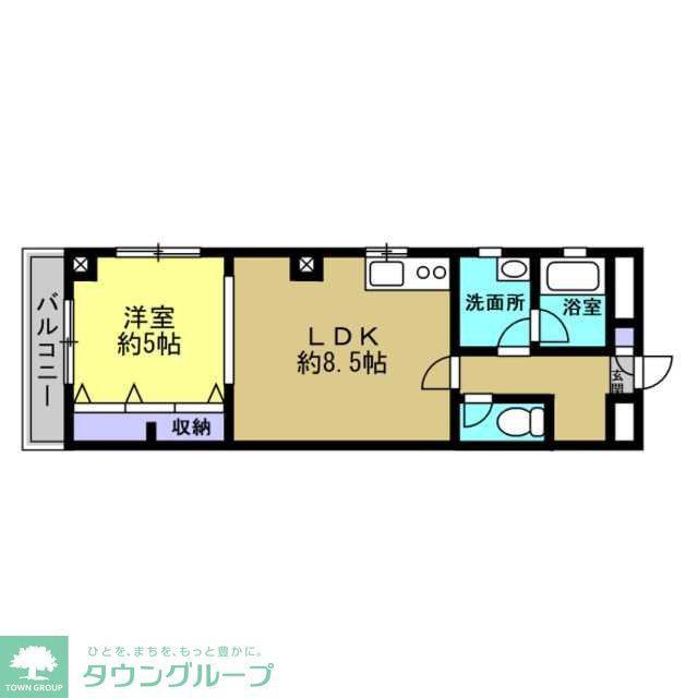 ホルトハイム船橋(1LDK/2階)の間取り写真